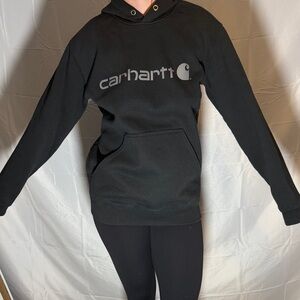 Carhartt Black Pullover Hoodie with Tonal Logo